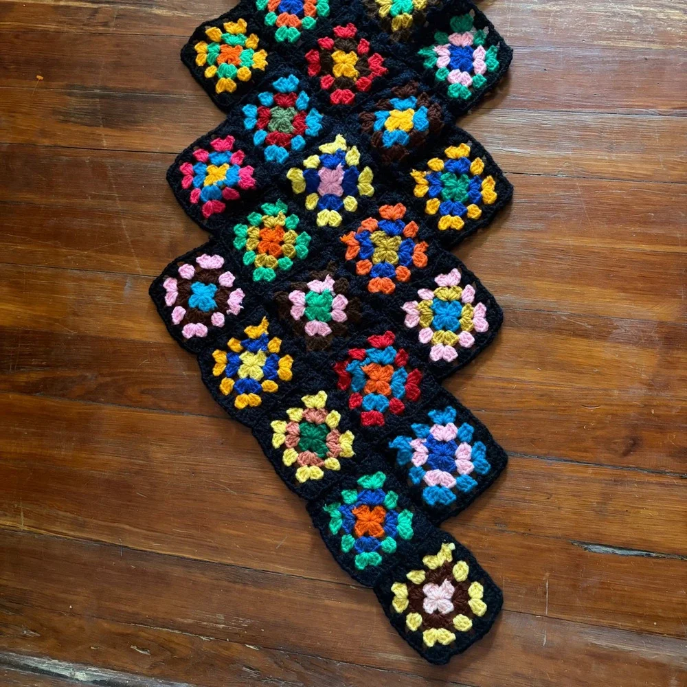 Handmade crochet table